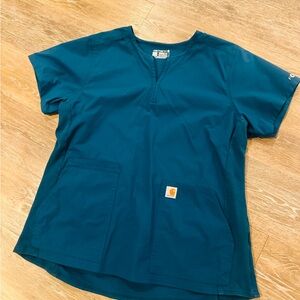 Carhartt Caribbean Blue Scrub Top